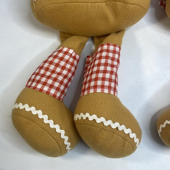 Gingerbread Man Woman Christmas Shelf Sitter Plush Plushie Chef Hat  20 in - Picture 10 of 13